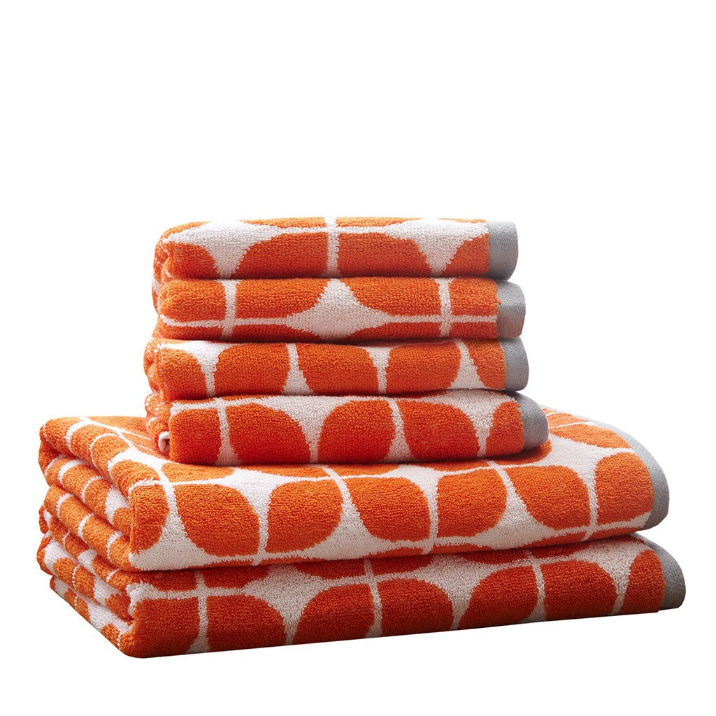 Lita 6 Piece Cotton Jacquard Towel Set