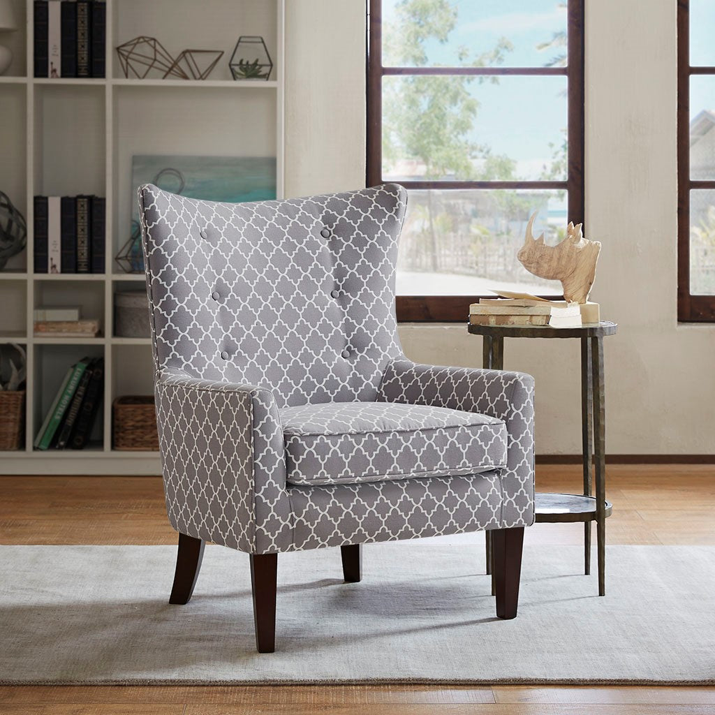 Carissa Shelter Grey Wing Chair