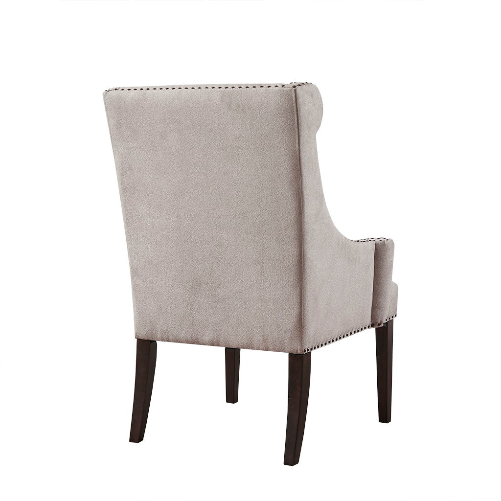 Marcel High Back Taupe Wing Chair