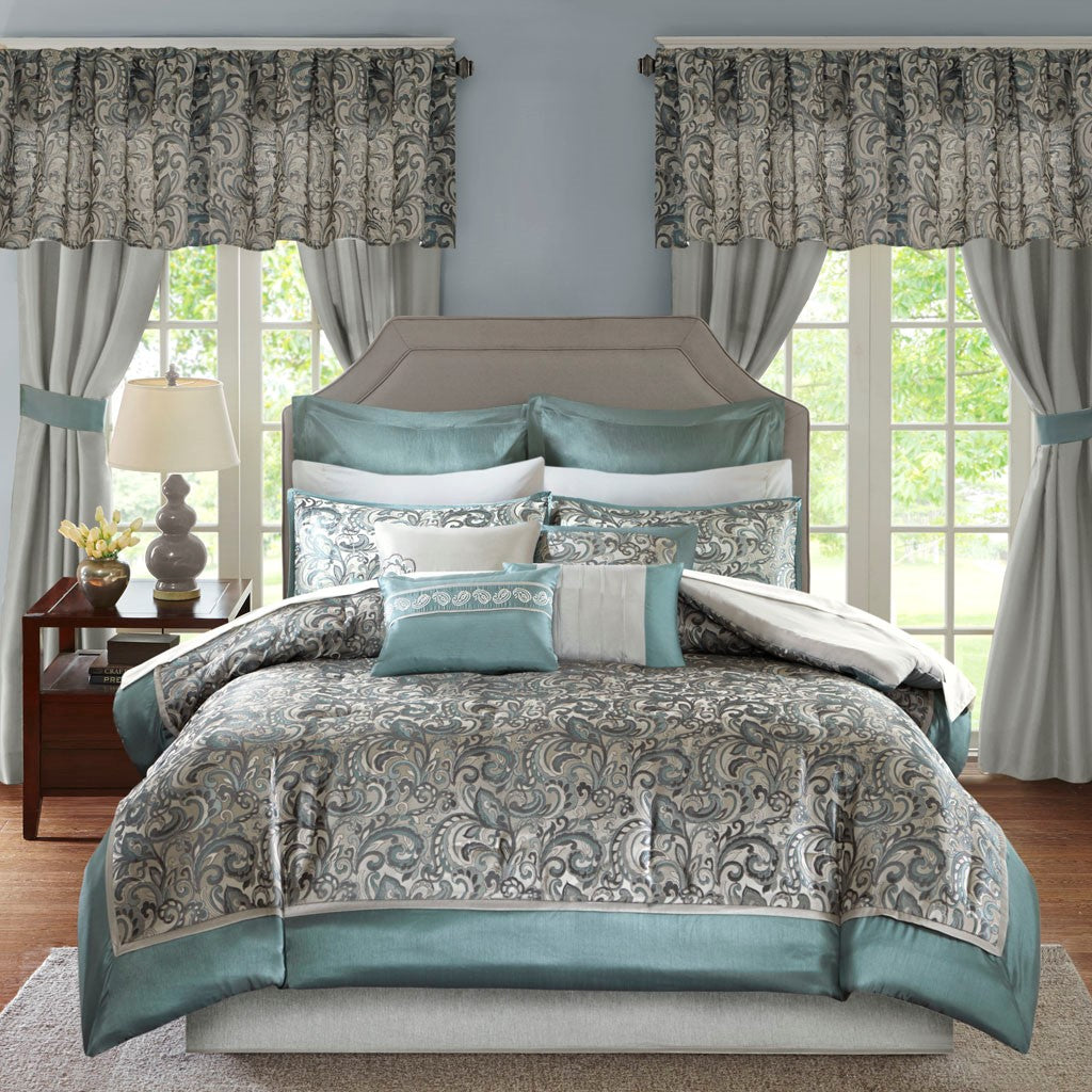 Brystol Teal 24-Piece Room in a Bag
