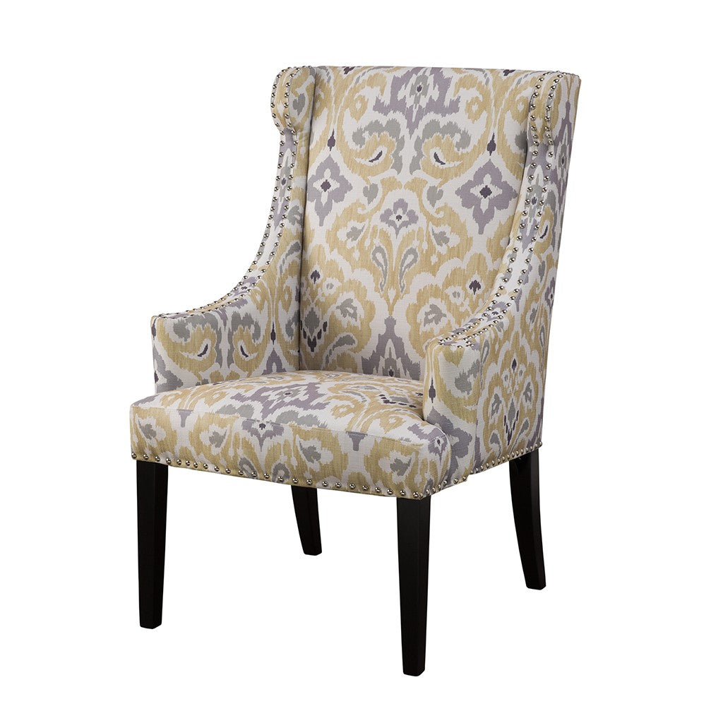 Marcel High Back Yellow Wing Chair