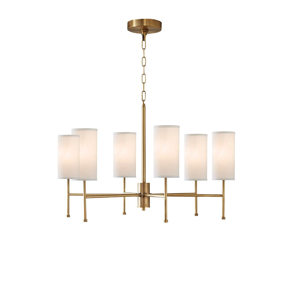 Maria Gold 6-Light Chandelier with Multi Shade Options